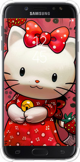 Силіконовий протиударний с посиленими кутами чехол hello kitty1 для Samsung Galaxy J7 J730 (2017) - 6036sp-786 изображение 