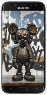 Силикон с усиленными углами чехол Bronze kaws v2 для Samsung Galaxy J7 J730 (2017) - 6098sp-786 изображение 