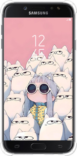 Силіконовий протиударний с посиленими кутами чехол Малышка с котами для Samsung Galaxy J7 J730 (2017) - 6295sp-786 изображение 