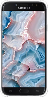 Силикон с усиленными углами чехол Мрамор для Samsung Galaxy J7 J730 (2017) - 6306sp-786 изображение 