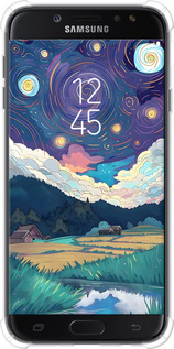 Силіконовий протиударний с посиленими кутами чехол Креативний арт для Samsung Galaxy J7 J730 (2017) - 6322sp-786 изображение 