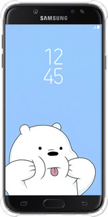 Силикон с усиленными углами чехол Милый мишка для Samsung Galaxy J7 J730 (2017) - 6357sp-786 изображение 