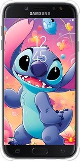 Силикон с усиленными углами чехол Стич 2 для Samsung Galaxy J7 J730 (2017) - 6371sp-786 изображение 