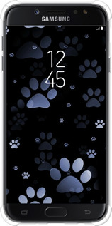 Силикон с усиленными углами чехол С синими отпечатками лап для Samsung Galaxy J7 J730 (2017) - 6441sp-786 изображение 