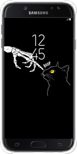 Силіконовий протиударний с посиленими кутами чехол Кішка для Samsung Galaxy J7 J730 (2017) - 6505sp-786 изображение 
