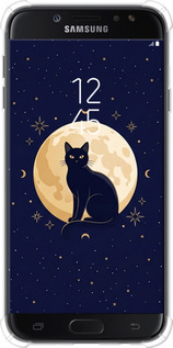Силикон с усиленными углами чехол Cute Cat Celestial/Witchy для Samsung Galaxy J7 J730 (2017) - 6787sp-786 изображение 