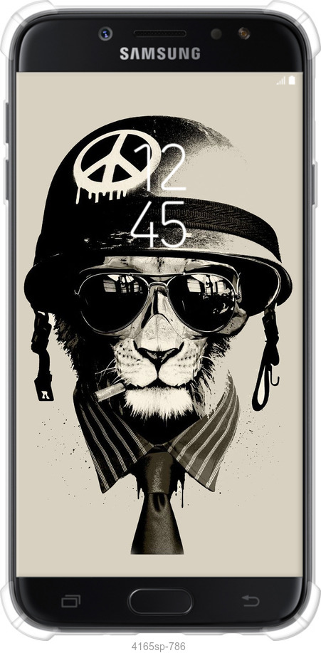 Силикон с усиленными углами чехол tattoo soldier для Samsung Galaxy J7 J730 (2017) - 4165sp-786 изображение 