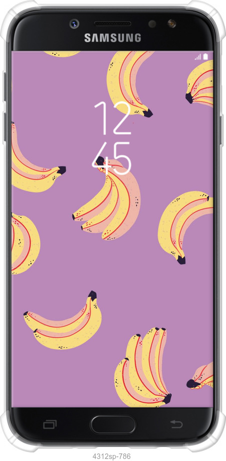 Силикон с усиленными углами чехол Бананы для Samsung Galaxy J7 J730 (2017) - 4312sp-786 изображение 