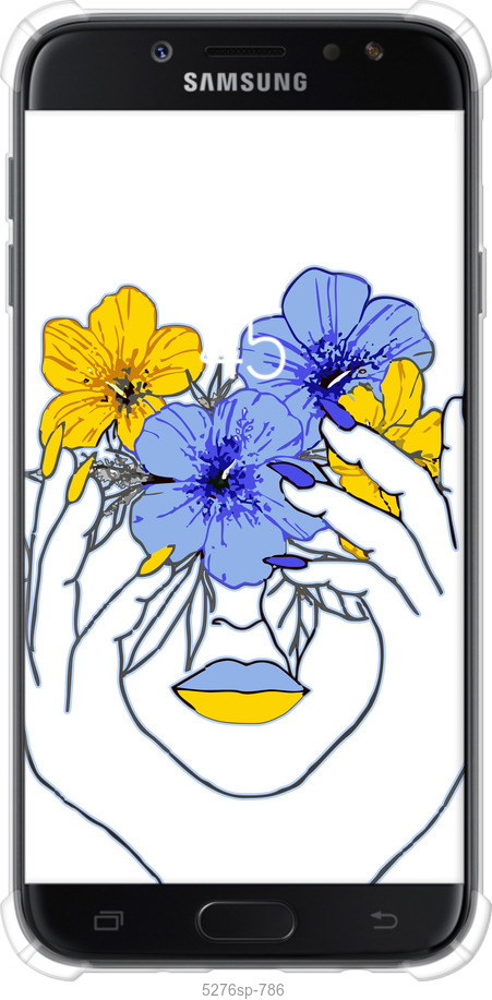 Силикон с усиленными углами чехол Девушка v4 для Samsung Galaxy J7 J730 (2017) - 5276sp-786 изображение 