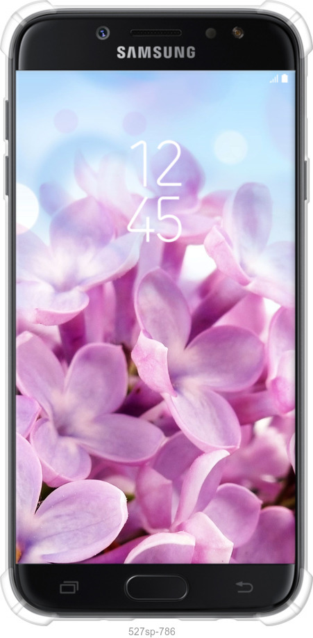 Силіконовий протиударний с посиленими кутами чехол Бузок для Samsung Galaxy J7 J730 (2017) - 527sp-786 изображение 