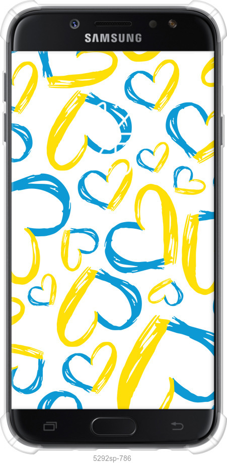 Силикон с усиленными углами чехол Сердца UA для Samsung Galaxy J7 J730 (2017) - 5292sp-786 изображение 