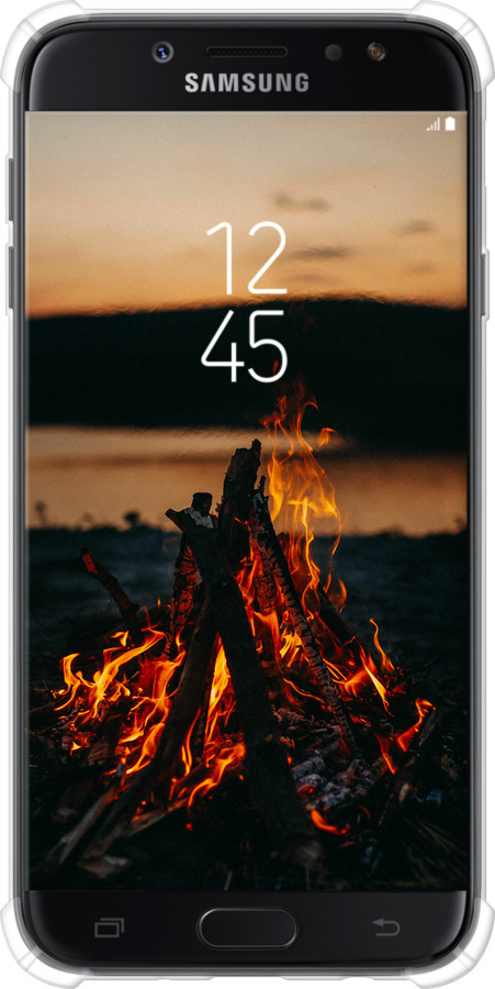 Силикон с усиленными углами чехол Огонь для Samsung Galaxy J7 J730 (2017) - 6021sp-786 изображение 