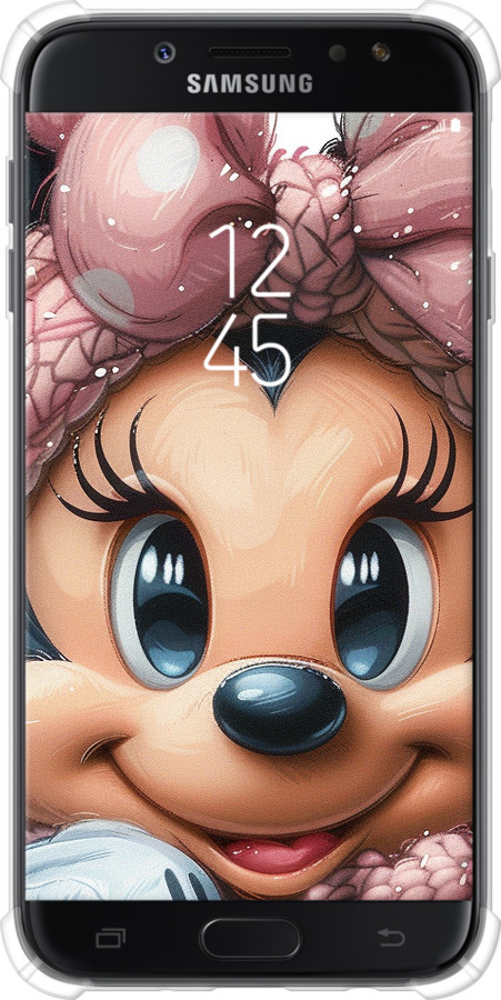 Силикон с усиленными углами чехол Минни Маус с бантиком для Samsung Galaxy J7 J730 (2017) - 6055sp-786 изображение 