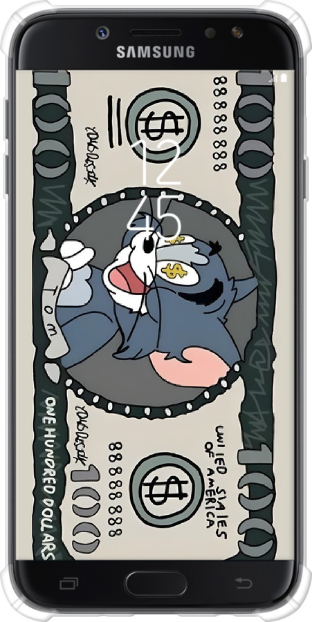 Силикон с усиленными углами чехол Том и джерри для Samsung Galaxy J7 J730 (2017) - 6291sp-786 изображение 