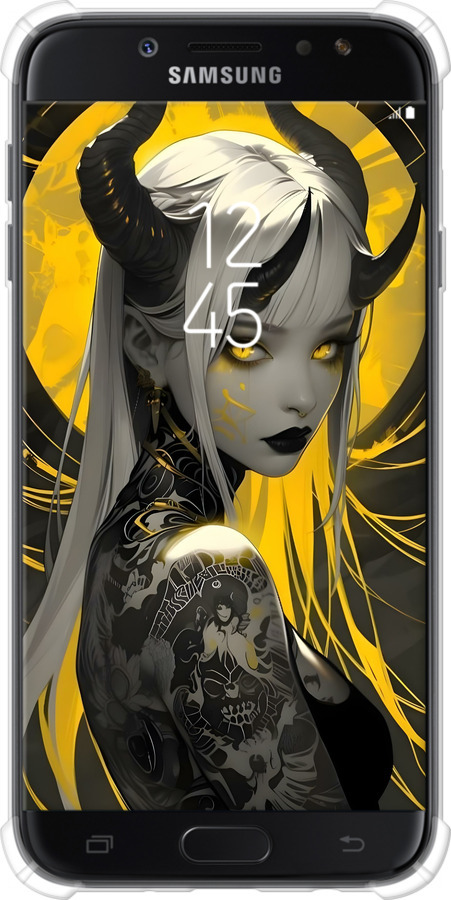 Силикон с усиленными углами чехол Аниме демон 2 для Samsung Galaxy J7 J730 (2017) - 6309sp-786 изображение 