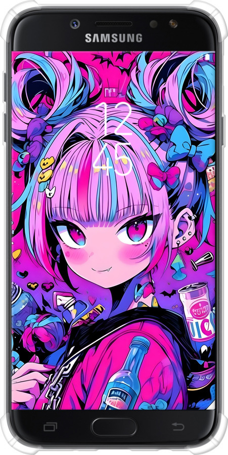Силикон с усиленными углами чехол Аниме милаха для Samsung Galaxy J7 J730 (2017) - 6314sp-786 изображение 