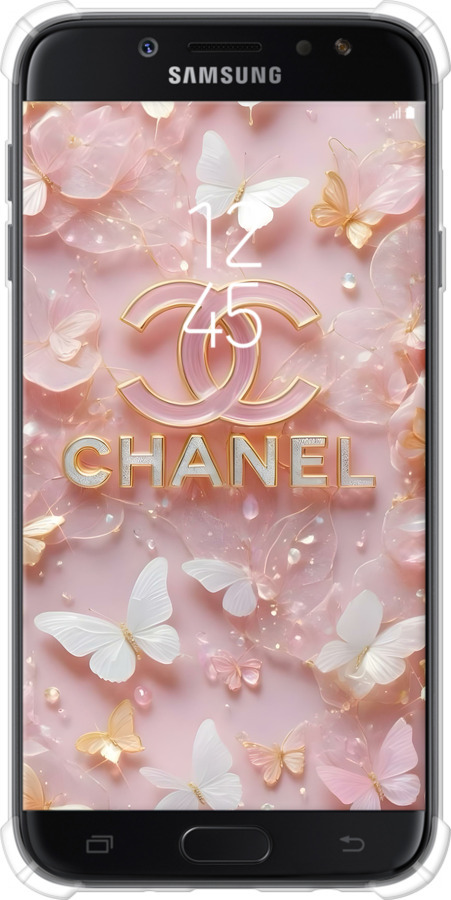 Силіконовий протиударний с посиленими кутами чехол Шанель для Samsung Galaxy J7 J730 (2017) - 6366sp-786 изображение 