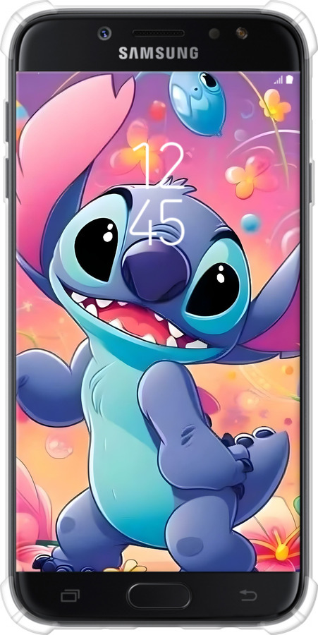 Силикон с усиленными углами чехол Стич 2 для Samsung Galaxy J7 J730 (2017) - 6371sp-786 изображение 