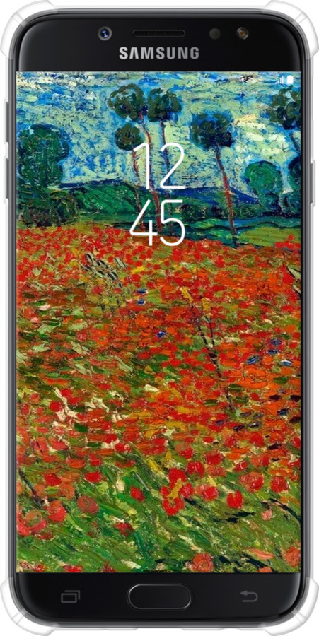 Силикон с усиленными углами чехол Винсент Ван Гог-Маковое поле для Samsung Galaxy J7 J730 (2017) - 6466sp-786 изображение 