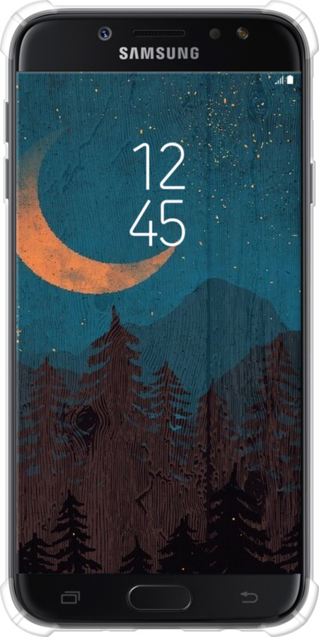 Силіконовий протиударний с посиленими кутами чехол Зоряний ліс для Samsung Galaxy J7 J730 (2017) - 6480sp-786 изображение 