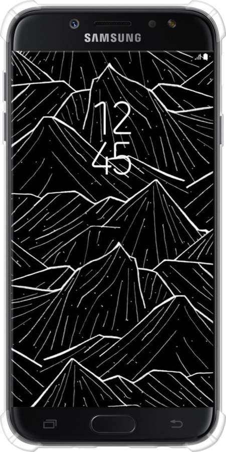 Силикон с усиленными углами чехол С изображением Темных гор для Samsung Galaxy J7 J730 (2017) - 6489sp-786 изображение 