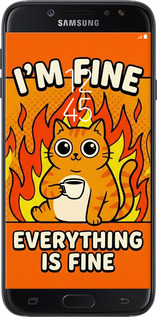 Силиконовый чехол Funny Cat для Samsung Galaxy J7 J730 (2017) - 6786u-786 изображение 