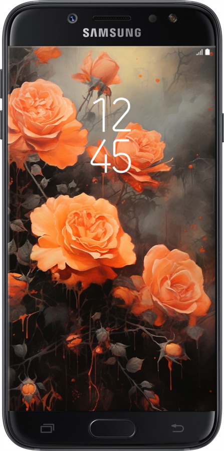 2D пластиковый чехол Оранжевые розы для Samsung Galaxy J7 J730 (2017) - 5944t-786 изображение 