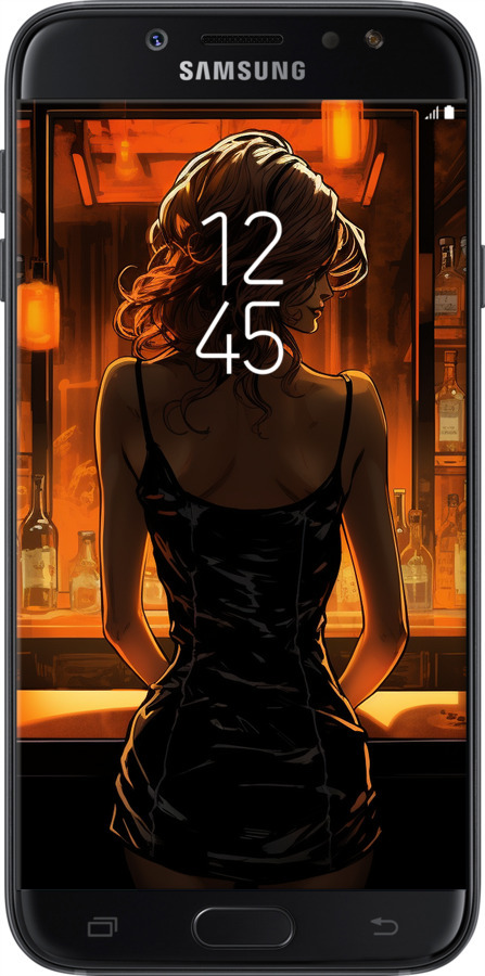 2D пластиковий чехол Чохол для телефону Дівчина в барі для Samsung Galaxy J7 J730 (2017) - 5947t-786 изображение 