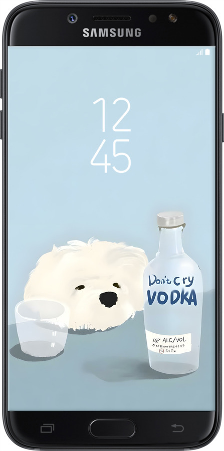 2D пластиковый чехол Пес водка для Samsung Galaxy J7 J730 (2017) - 6368t-786 изображение 