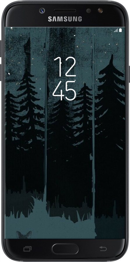 2D пластиковий чехол Лисиця та нічний ліс для Samsung Galaxy J7 J730 (2017) - 6481t-786 изображение 