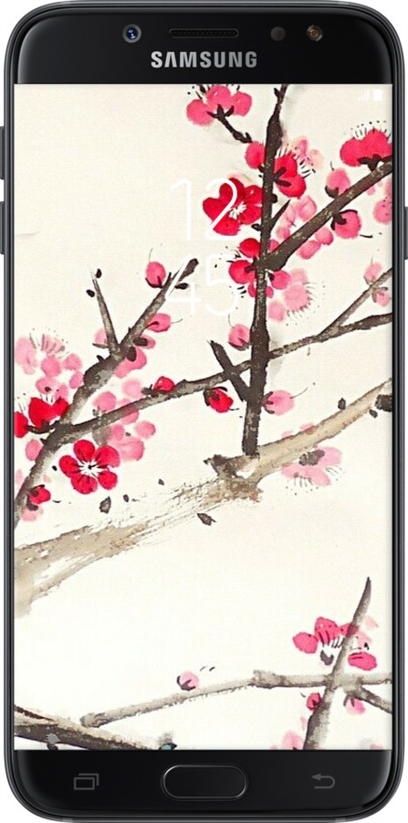2D пластиковый чехол Принт с изображением цветения сакуры для Samsung Galaxy J7 J730 (2017) - 6545t-786 изображение 