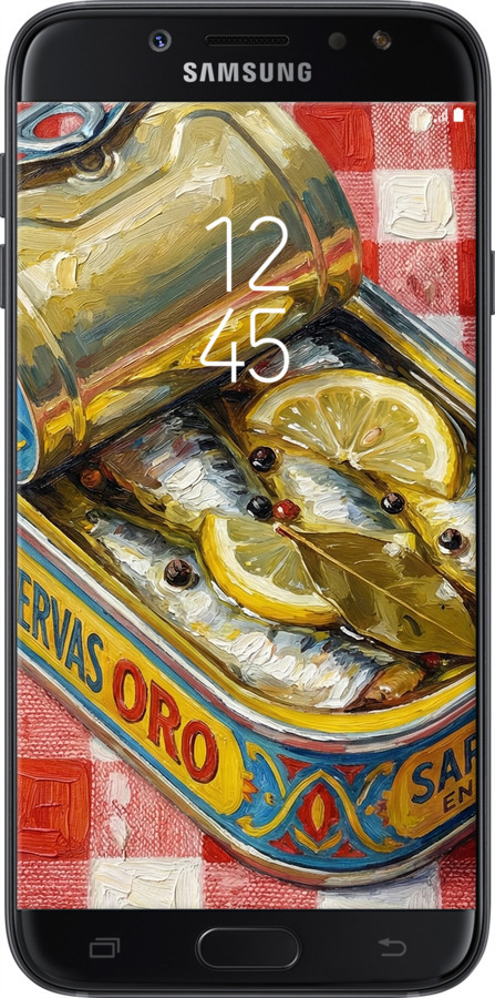 2D пластиковый чехол Vintage Sardine Tin Phone для Samsung Galaxy J7 J730 (2017) - 6772t-786 изображение 