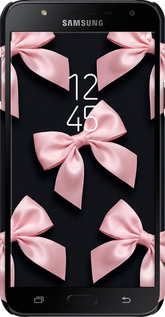 3D пластиковый матовый чехол Coquette Ribbons Dark Coquette для Samsung Galaxy J7 Neo J701F - 6767m-1402 изображение 