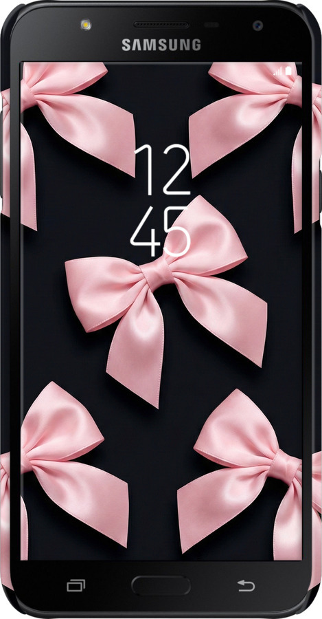 3D пластиковый матовый чехол Coquette Ribbons Dark Coquette для Samsung Galaxy J7 Neo J701F - 6767m-1402 изображение 