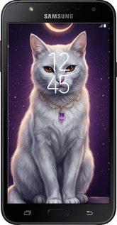 Силіконовий чехол Mystic White Cat Gothic Dark Purple Gold для Samsung Galaxy J7 Neo J701F - 6805u-1402 изображение 