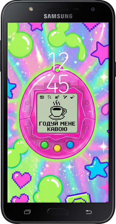 Силиконовый чехол Y2K Aesthetic Retro Pet: Годуй мене кавою для Samsung Galaxy J7 Neo J701F - 6784u-1402 изображение 