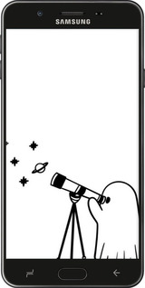 Силиконовый чехол Привидение астроном для Samsung Galaxy J7 Prime - 6444u-610 изображение 
