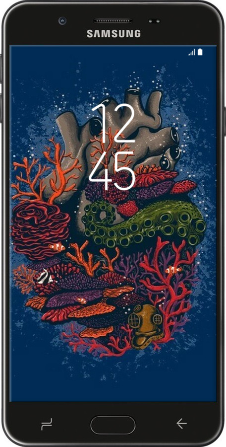 Силиконовый чехол Сердце моря для Samsung Galaxy J7 Prime - 6506u-610 изображение 