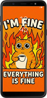 TPU чехол Funny Cat для Samsung Galaxy J8 2018 - 6786b-1511 изображение 