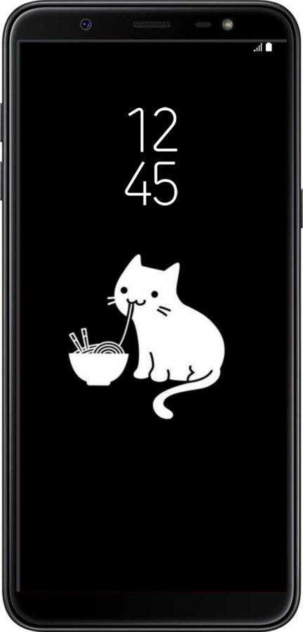 TPU чехол Милий кіт на чорному фоні для Samsung Galaxy J8 2018 - 6528b-1511 изображение 