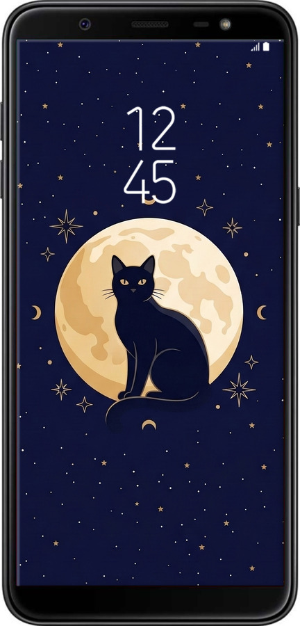 TPU чехол Cute Cat Celestial/Witchy для Samsung Galaxy J8 2018 - 6787b-1511 изображение 