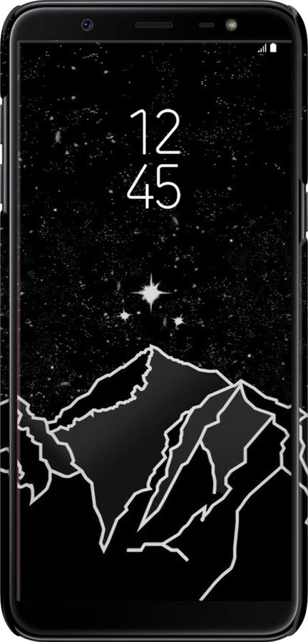3D пластиковый матовый чехол Минималистический горный пейзаж для Samsung Galaxy J8 2018 - 6438m-1511 изображение 