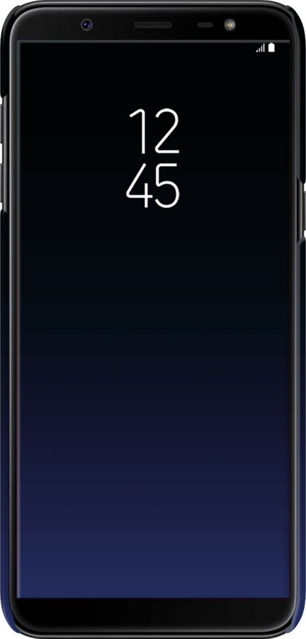 3D пластиковый матовый чехол Градиент в тёмно - синем стиле для Samsung Galaxy J8 2018 - 6542m-1511 изображение 