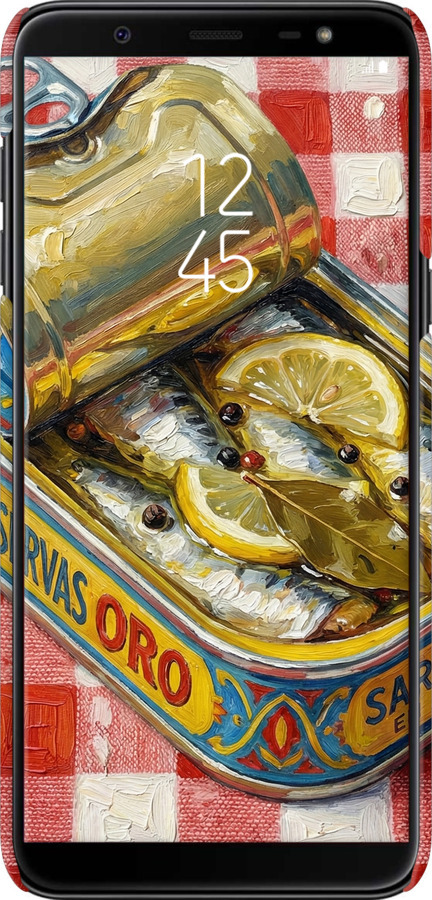 3D пластиковый матовый чехол Vintage Sardine Tin Phone для Samsung Galaxy J8 2018 - 6772m-1511 изображение 