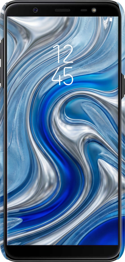 3D пластиковый матовый чехол Liquid Chrome для Samsung Galaxy J8 2018 - 6781m-1511 изображение 
