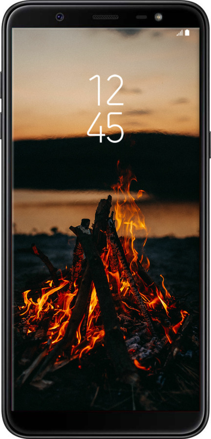 Силиконовый чехол Огонь для Samsung Galaxy J8 2018 - 6021u-1511 изображение 