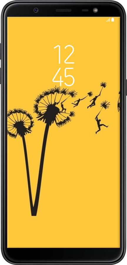 Силиконовый чехол Минимализм одуванчики для Samsung Galaxy J8 2018 - 6449u-1511 изображение 