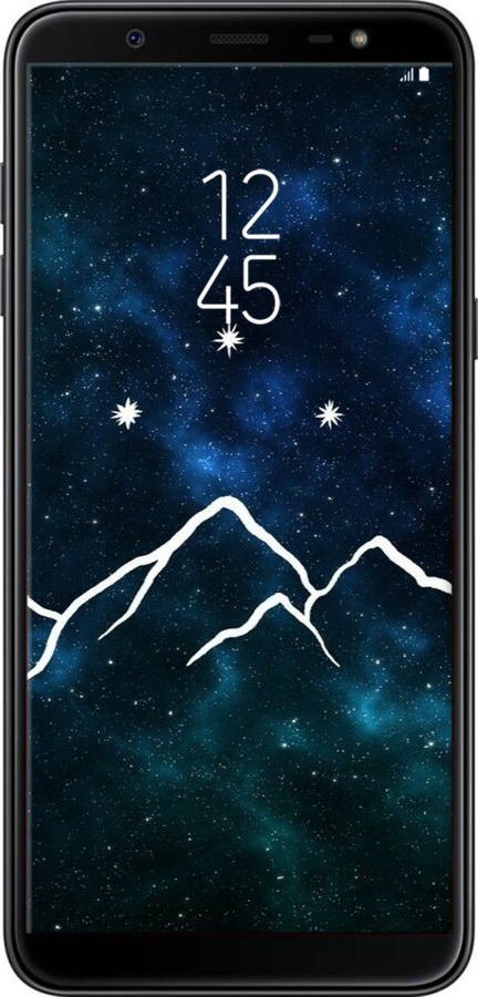 Силіконовий чехол Гори та зірки намальовані на тлі галактики для Samsung Galaxy J8 2018 - 6490u-1511 изображение 