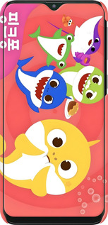 3D пластиковий матовий чехол Бейби Шаркс для Samsung Galaxy M10 - 6305m-1661 изображение 