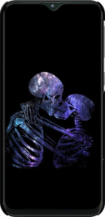 3D пластиковый матовый чехол С изображением скелета для Samsung Galaxy M10 - 6537m-1661 изображение 